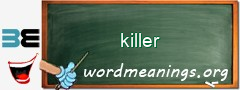 WordMeaning blackboard for killer